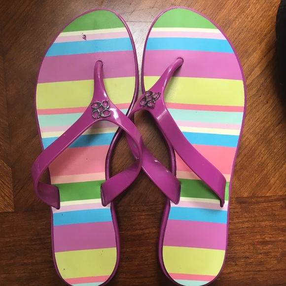 Coach Magenta Trixie Hampton Weekend Flip Flops - Picture 2 of 7